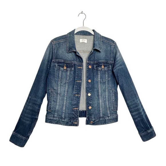 J Crew Women’s Trademark Denim Wash Jean Jacket - Sz S - Picture 2 of 10